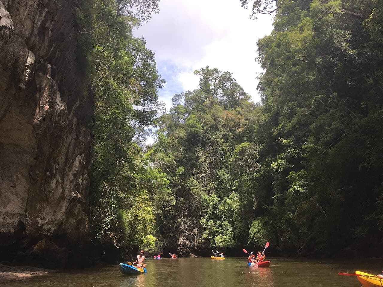 Kayaking between mangroves and limestone at Ao Thalane, Krabi (a similar place, not Bor Thor)